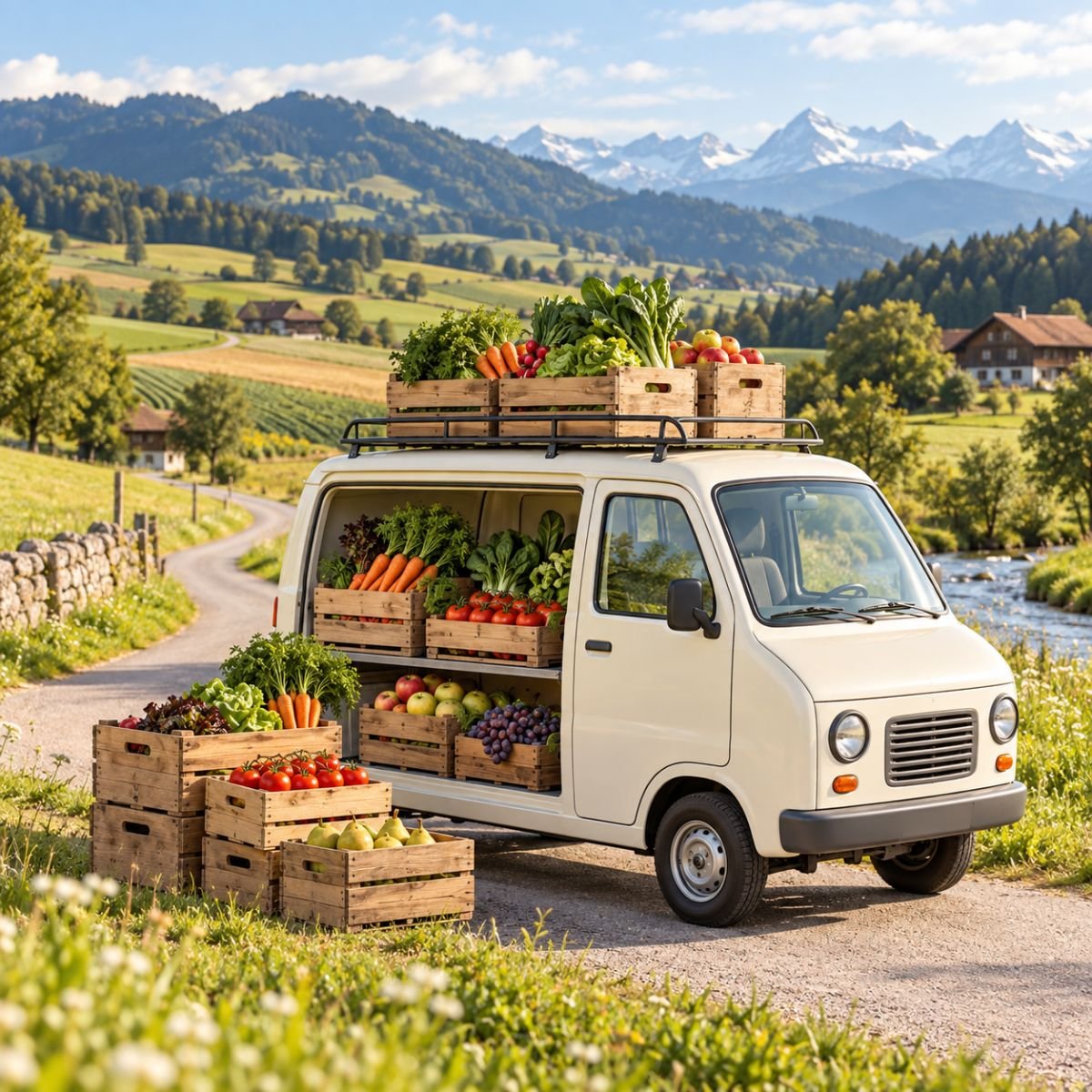 Persönliche Lieferung von regionalem Gemüse und Früchten in der Region Bern