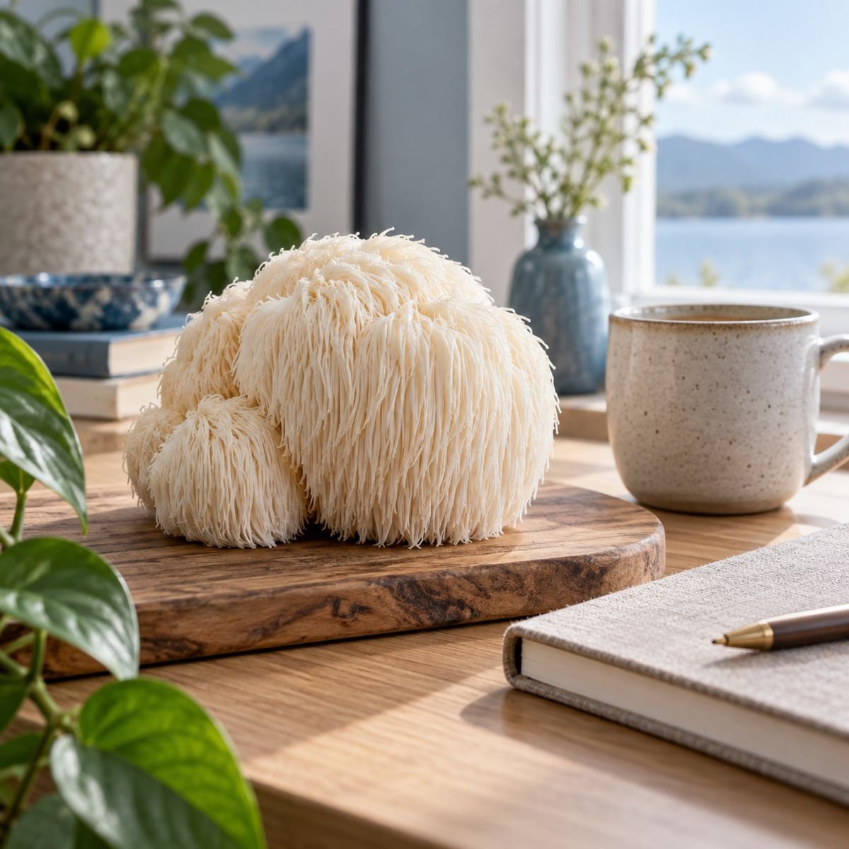 Löwenmähne-Pilz als Teil einer ruhigen Morgenroutine